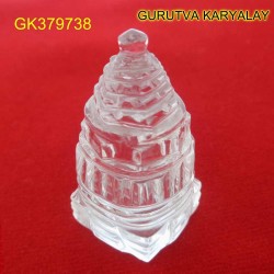 77 CT Natural Crystal Shree Yantra | Sphatik Shri Yantra | Shree Maha Laxmi Yantra